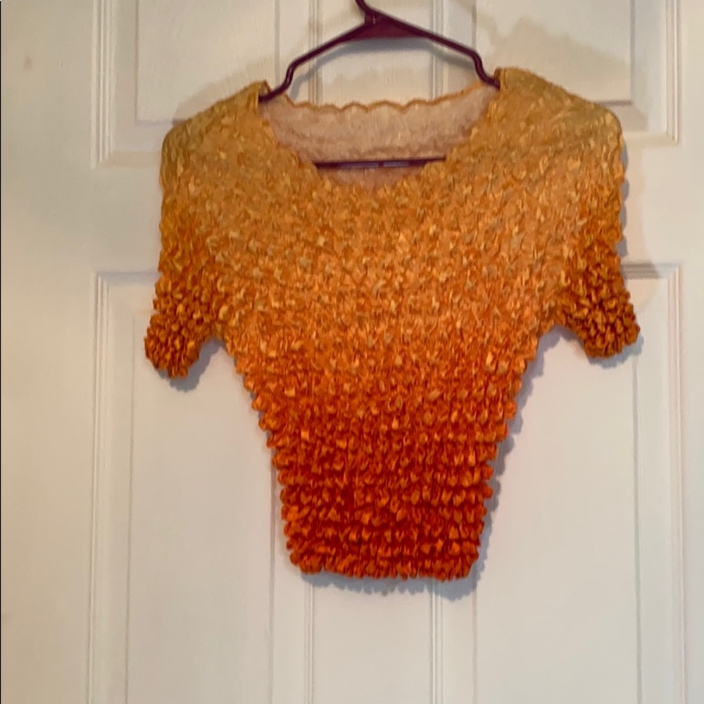 Orange popcorn shirt